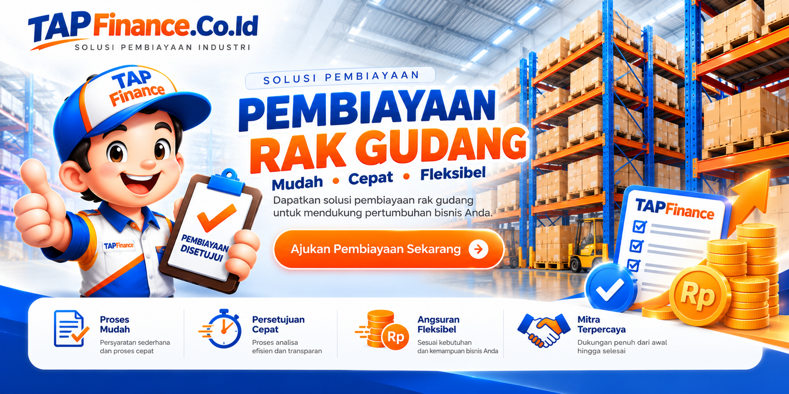 Pembiayaan rak gudang untuk perusahaan